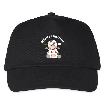 Kuscheltier Kuh = KUHscheltier - Kinder Basecap - Schwarz - Vorne