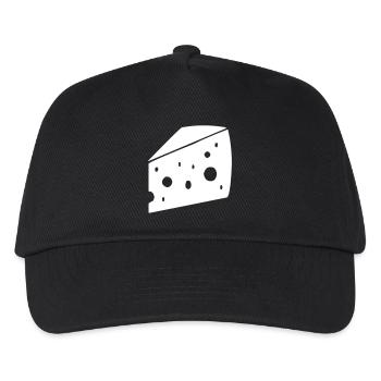 big piece of cheese with holes - Kids’ Baseball Cap - black - Front