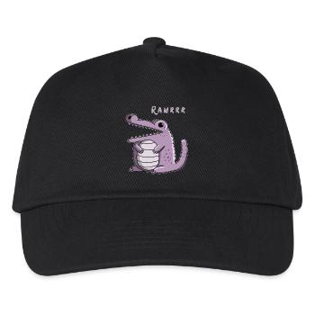Rawrrr Kroko I Krodil Monster Fun Geschenk I Manga - Kinder Basecap - Schwarz - Vorne