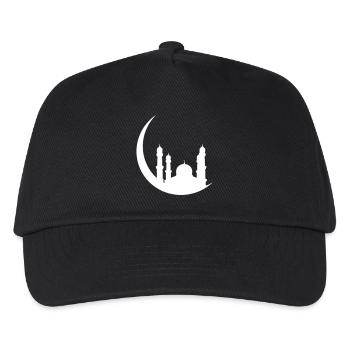 moschee islam halbmond relegion glaube türkei demo - Kinder Basecap - Schwarz - Vorne