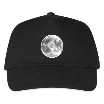 Vollmond Mond Nacht - Kinder Basecap - Schwarz - Vorne