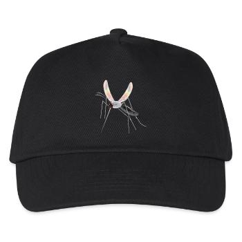 irisierende Zeichnung einer Stechmücke Mosquito - Kinder Basecap - Schwarz - Vorne