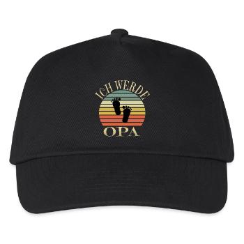 Ich werde Opa - Kinder Basecap - Schwarz - Vorne