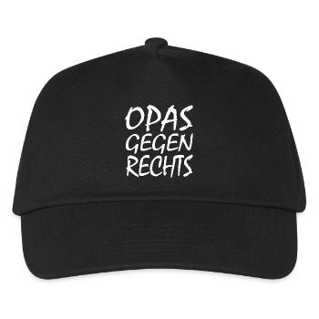 Opas gegen rechts - Kinder Basecap - Schwarz - Vorne