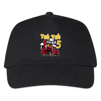 Tut Tut Ich Bin 5 Lokomotive - Kinder Basecap - Schwarz - Vorne