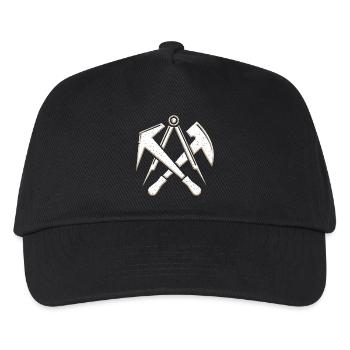 Symbole de la guilde des couvreurs dans un look grunge 3D cool - Casquette de baseball Enfant - noir - Devant