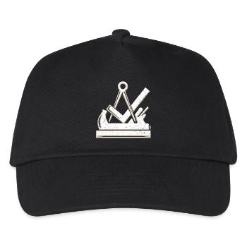 Carpenter et menuisier symbole de guilde 3D grunge utilisé - Casquette de baseball Enfant - noir - Devant