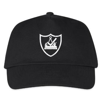 Carpenter et menuisier guilde armoiries emblème grunge - Casquette de baseball Enfant - noir - Devant