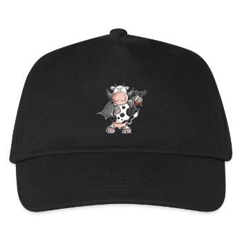 Dracula Kuh I Vampir Fun - Kinder Basecap - Schwarz - Vorne