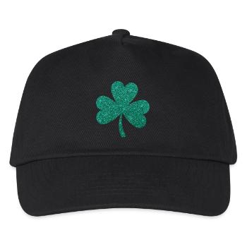 St. Patrick’s Day Gift For Women & Girls Shamrock - Kids’ Baseball Cap - black - Front