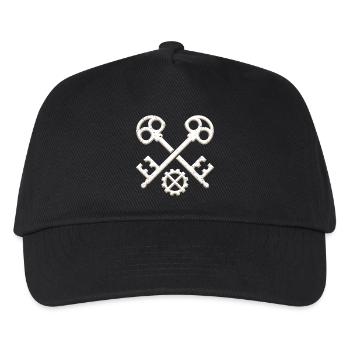 Guild sign Locksmith Metalbuilder 3D grunge look - Kids’ Baseball Cap - black - Front