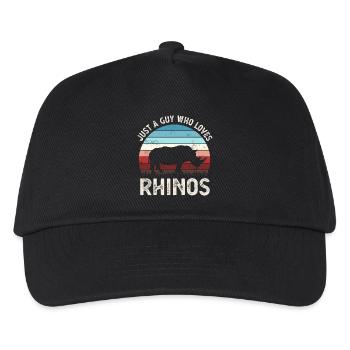 Nashorn Nashörner - Kinder Basecap - Schwarz - Vorne