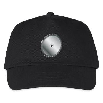 single circular saw blade metal paints - Kids’ Baseball Cap - black - Front