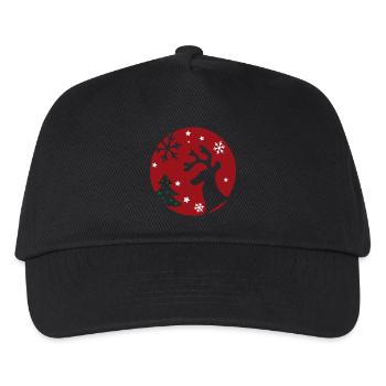 Noël, rennes, sapin de Noël - Casquette de baseball Enfant - noir - Devant