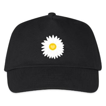Blume weiß weiße Blumen Geschenk Muttertag Mutter - Kinder Basecap - Schwarz - Vorne