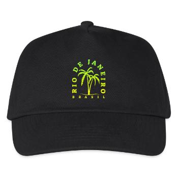 Rio Palm Neon Brasil - Kinder Basecap - Schwarz - Vorne