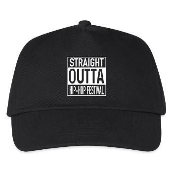 Straight OUTTA Hip Hop Festival - Kinder Basecap - Schwarz - Vorne