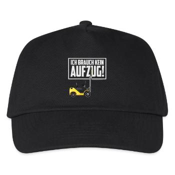 Gabelstapler Fahrer - Kinder Basecap - Schwarz - Vorne