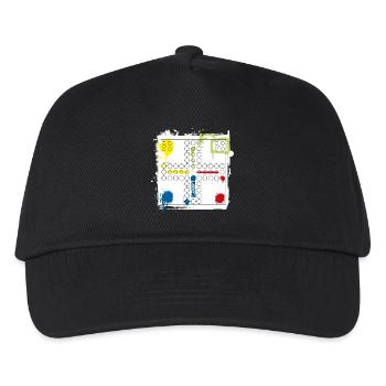 Mensch ärgere dich nicht plateau de jeu moderne - Casquette de baseball Enfant - noir - Devant