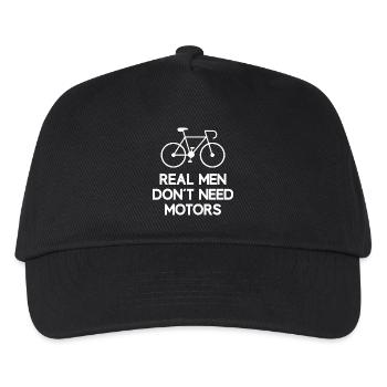 Real Men Don't Need Motors - Kids’ Baseball Cap - black - Front