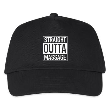Straight OUTTA Massage - Kinder Basecap - Schwarz - Vorne