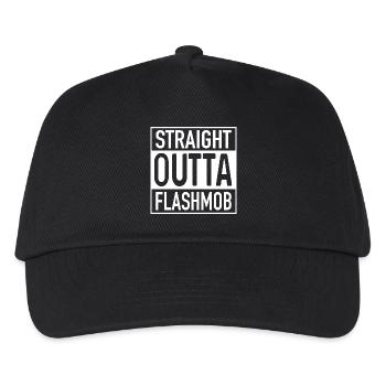Straight OUTTA Flashmob - Kinder Basecap - Schwarz - Vorne