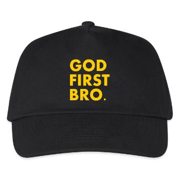 God first bro - Kinder Basecap - Schwarz - Vorne