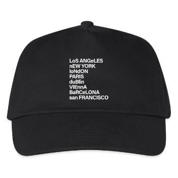 CITY NAMES BOLD white - Kinder Basecap - Schwarz - Vorne