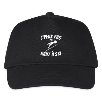 ski, ski sport, saut à ski - Casquette de baseball Enfant - noir - Devant
