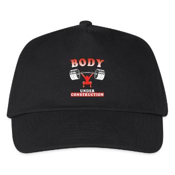 Corps En Construction - texte Pour Bodybuilders - Casquette de baseball Enfant - noir - Devant