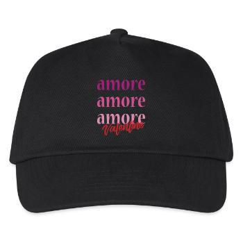 T-Shirt Liebe Valentinstag Liebe Liebe amour amor - Kinder Basecap - Schwarz - Vorne
