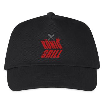 King at the Grill Grill Cutlery - Kids’ Baseball Cap - black - Front