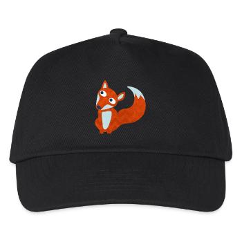 Fox Forest Animal Comic Smart Cool Nursery - Kids’ Baseball Cap - black - Front