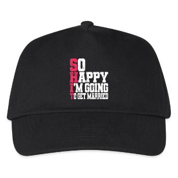 Funny Bachelor Party Engagement Wedding Married - Kids’ Baseball Cap - black - Front