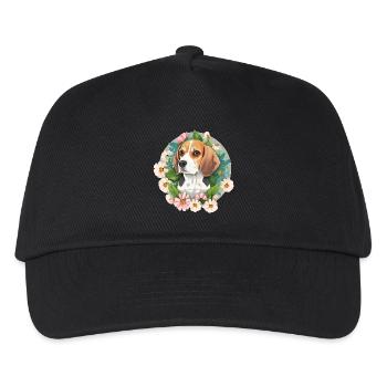 Beagle Hundehalter - Kinder Basecap - Schwarz - Vorne