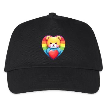 Liebe ist eine Bärennotwendigkeit - Kinder Basecap - Schwarz - Vorne