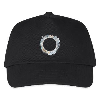 maritime pastel frame in coral reef look - Kids’ Baseball Cap - black - Front