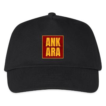 Ankara Capital Letters Yellow Red - Kids’ Baseball Cap - black - Front