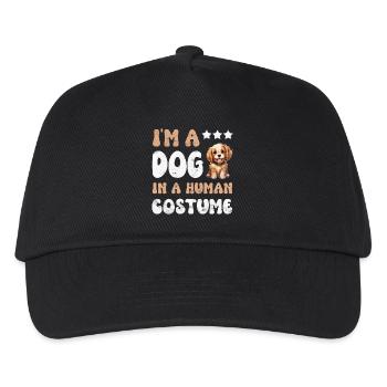 Hund Hunde - Kinder Basecap - Schwarz - Vorne