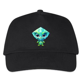 Alien Alien Green Polygon - Kids’ Baseball Cap - black - Front