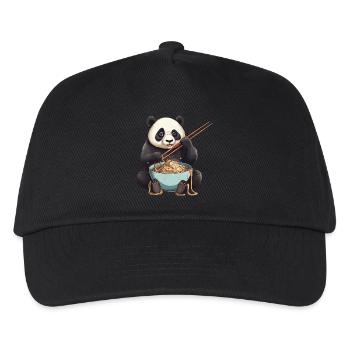 Panda Ramen: Nudelchaos - Kinder Basecap - Schwarz - Vorne