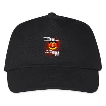 ossi ostalgie ostdeutsch spruch glück humor ironie - Kinder Basecap - Schwarz - Vorne