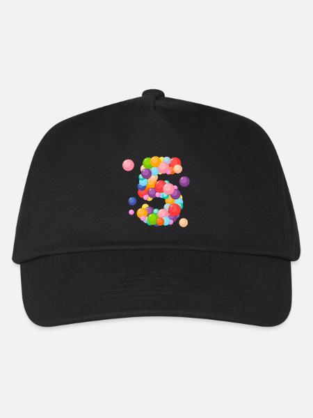 I am 5 years old, birthday 5 years, 5 years old - Kids’ Baseball Cap - black
