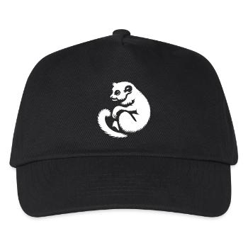 Loris Slowlori Silhouette Säugetier - Kinder Basecap - Schwarz - Vorne