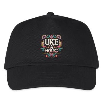Uke-aholic - Kids’ Baseball Cap - black - Front