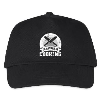 I'd rather cook - Kids’ Baseball Cap - black - Front