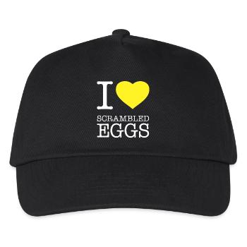 I LOVE SCRAMBLED EGGS Rührei - Kids’ Baseball Cap - black - Front