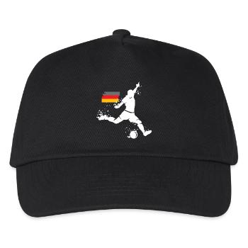 Fußball Deutschland Spieler Team Explosion EM 2024 - Kinder Basecap - Schwarz - Vorne
