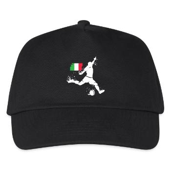 Fußball Team Italien Spieler Explosion EM 2024 - Kinder Basecap - Schwarz - Vorne
