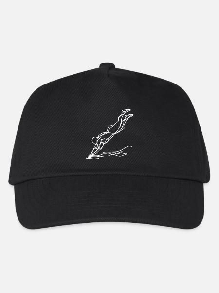 Schwimmer Mädchen Skizze - Kinder Basecap - Schwarz